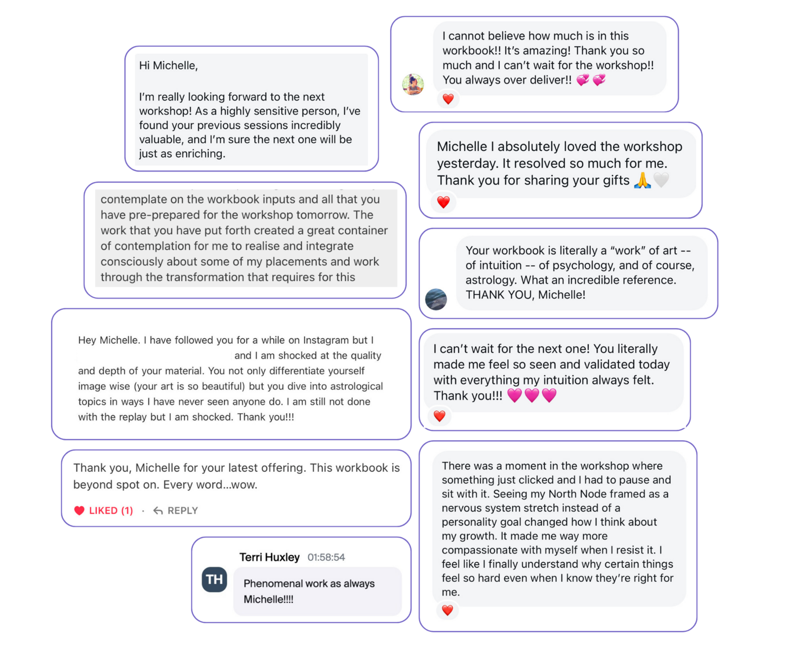Messages from past attendees of the Decode the Lunar Nodes workshop